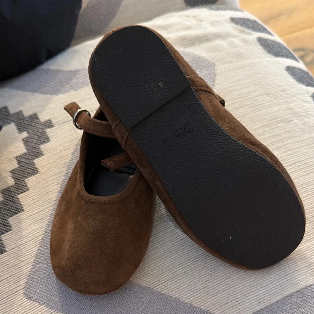 Girls Brown Mary Jane Dress Shoes